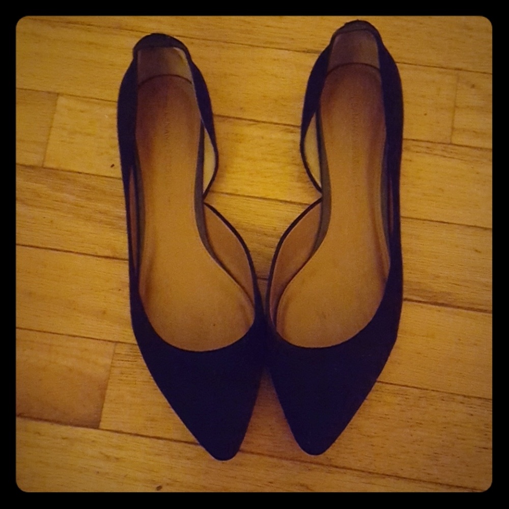 Banana republic black suede flats.